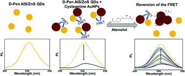 Graphical abstract: Determination of atenolol based on the reversion of the fluorescence resonance energy transfer between AgInS2 quantum dots and Au nanoparticles