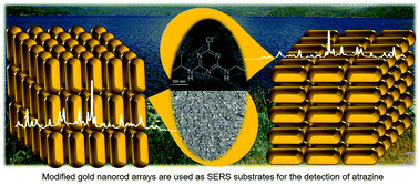 Graphical abstract: Optimization of gold nanorod arrays for surface enhanced Raman spectroscopy (SERS) detection of atrazine
