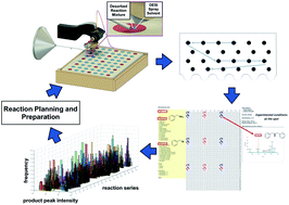 Graphical abstract: High-throughput screening of organic reactions in microdroplets using desorption electrospray ionization mass spectrometry (DESI-MS): hardware and software implementation