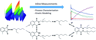 Graphical abstract: FTIR based kinetic characterisation of an acid-catalysed esterification of 3-methylphthalic anhydride and 2-ethylhexanol
