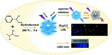 Graphical abstract: An efficient fluorescent nano-sensor of N-doped carbon dots for the determination of 2,4,6-trinitrophenol and other applications