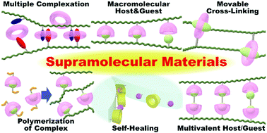 Graphical abstract: Supramolecular self-healing materials from non-covalent cross-linking host–guest interactions