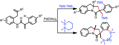Graphical abstract: Palladium-catalyzed intermolecular C–H silylation initiated by aminopalladation