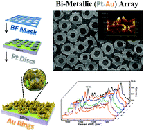 Graphical abstract: Fabrication of ordered bi-metallic array with superstructure of gold micro-rings via templated-self-assembly procedure and its SERS application