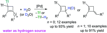Graphical abstract: Triflyl-assisted reductive Pd-catalyzed Tsuji–Trost type reaction