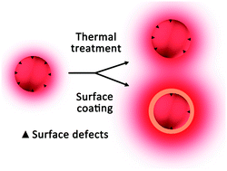 Graphical abstract: Enhancement of long-lived luminescence in nanophosphors by surface defect passivation