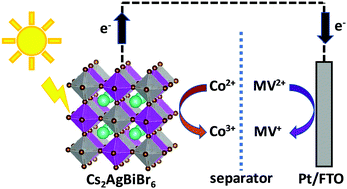 Graphical abstract: Solar energy storage in a Cs2AgBiBr6 halide double perovskite photoelectrochemical cell