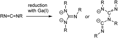 Graphical abstract: Transformation of carbodiimides to guanidine derivatives facilitated by gallylenes