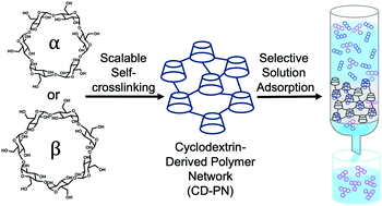 Graphical abstract: Cyclodextrin-derived polymer networks for selective molecular adsorption