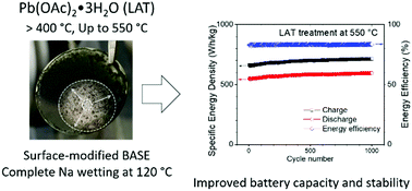Graphical abstract: High performance sodium-sulfur batteries at low temperature enabled by superior molten Na wettability