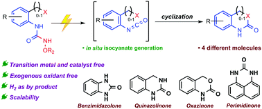 Graphical abstract: Electrochemical access to benzimidazolone and quinazolinone derivatives via in situ generation of isocyanates