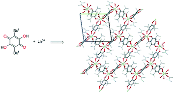 Graphical abstract: 2D-metal–organic coordination polymers of lanthanides (La(iii), Pr(iii) and Nd(iii)) with redox-active dioxolene bridging ligands