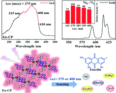 Graphical abstract: A luminescent Eu coordination polymer with near-visible excitation for sensing and its homologues constructed from 1,4-benzenedicarboxylate and 1H-imidazo[4,5-f][1,10]-phenanthroline