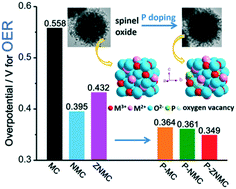 Graphical abstract: Comparison of the effects of cation and phosphorus doping in cobalt-based spinel oxides towards the oxygen evolution reaction