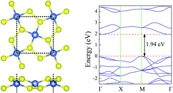 Graphical abstract: A unique pentagonal network structure of the NiS2 monolayer with high stability and a tunable bandgap