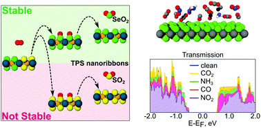 Graphical abstract: Stability and gas sensing properties of Ta2X3M8 (X = Pd, Pt; M = S, Se) nanoribbons: a first-principles investigation