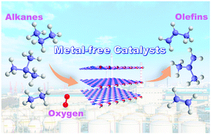 Graphical abstract: Oxidative dehydrogenation of light alkanes to olefins on metal-free catalysts