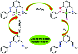 Graphical abstract: Dehydrogenation of amines in aryl-amine functionalized pincer-like nitrogen-donor redox non-innocent ligands via ligand reduction on a Ni(ii) template