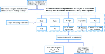 Graphical abstract: Compound health risk assessment of cumulative heavy metal exposure: a case study of a village near a battery factory in Henan Province, China