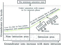 Graphical abstract: Ground water copper levels in the seawater intrusion area and the possible physical and chemical dynamics