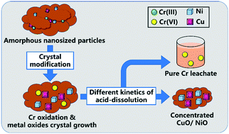 Graphical abstract: Selective recovery of Cr from electroplating nanosludge via crystal modification and dilute acid leaching