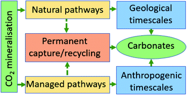 Graphical abstract: Managed pathways for CO2 mineralisation: analogy with nature and potential contribution to CCUS-led reduction targets