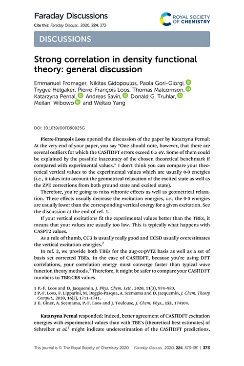 Strong correlation in density functional theory: general discussion