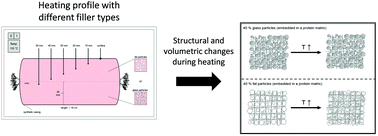 Graphical abstract: Inert hydrophilic particles enhance the thermal properties and structural resilience of meat protein gels during heating
