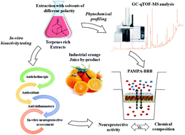 Graphical abstract: In vitro neuroprotective potential of terpenes from industrial orange juice by-products