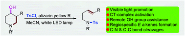 Graphical abstract: A visible-light photoinduced charge-transfer complex promoted the ring opening of N-alkyl-4-piperidinols