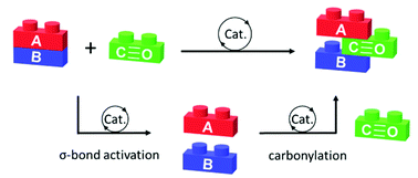 Graphical abstract: Catalytic challenges and strategies for the carbonylation of σ-bonds