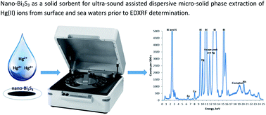 Graphical abstract: Nano-bismuth sulfide based dispersive micro-solid phase extraction combined with energy dispersive X-ray fluorescence spectrometry for determination of mercury ions in waters