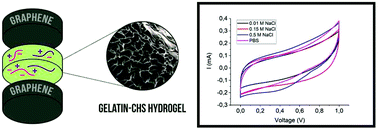 Graphical abstract: Compact polyelectrolyte hydrogels of gelatin and chondroitin sulfate as ion's mobile media in sustainable all-solid state electrochemical devices