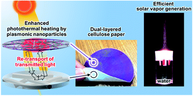 Graphical abstract: Cellulose paper support with dual-layered nano–microstructures for enhanced plasmonic photothermal heating and solar vapor generation