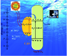 Graphical abstract: CdS decorated MnWO4 nanorod nanoheterostructures: a new 0D–1D hybrid system for enhanced photocatalytic hydrogen production under natural sunlight