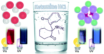 Graphical abstract: A gold–carbon dots nanoprobe for dual mode detection of ketamine HCl in soda drinks