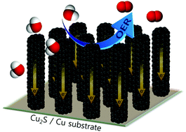 Graphical abstract: Synthesis of one dimensional Cu2S nanorods using a self-grown sacrificial template for the electrocatalytic oxygen evolution reaction (OER)