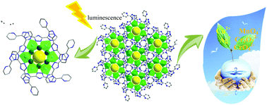 Graphical abstract: A zinc2+-dpbt framework: luminescence sensing of Cu2+, Ag+, MnO4− and Cr(vi) (Cr2O72− and CrO42−) ions