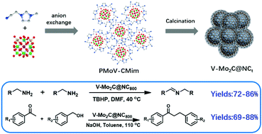 Graphical abstract: Vanadium-doped molybdenum carbides as a promising catalyst for C–N/C–C coupling reactions