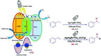 Graphical abstract: Visible-light-driven photochemical activity of ternary Ag/AgBr/TiO2 nanotubes for oxidation C(sp3)–H and C(sp2)–H bonds