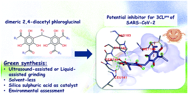 Graphical abstract: Toward an efficient and eco-friendly route for the synthesis of dimeric 2,4-diacetyl phloroglucinol and its potential as a SARS-CoV-2 main protease antagonist: insight from in silico studies