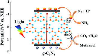 Graphical abstract: Ru and RuOx decorated carbon nitride for efficient ammonia photosynthesis