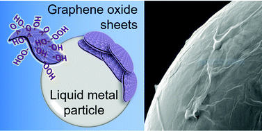 Graphical abstract: Graphene-based encapsulation of liquid metal particles