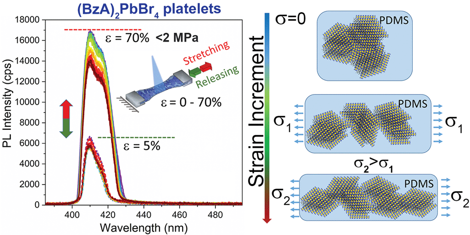 Graphical abstract: Mechanical switching of orientation-related photoluminescence in deep-blue 2D layered perovskite ensembles