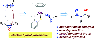 Graphical abstract: Cobalt-catalyzed regioselective hydrohydrazination of epoxides