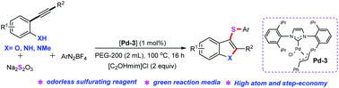 Graphical abstract: Palladium-catalyzed three-component cascade arylthiolation with aryldiazonium salts as S-arylation sources