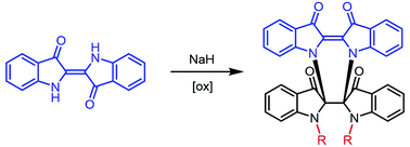 Graphical abstract: Discovery and properties of a new indigoid structure type based on dimeric cis-indigos