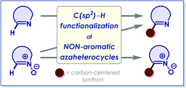 Graphical abstract: C(sp2)–H functionalization in non-aromatic azomethine-based heterocycles
