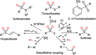 Graphical abstract: An update on the use of sulfinate derivatives as versatile coupling partners in organic chemistry
