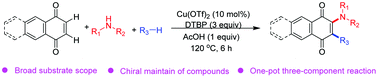 Graphical abstract: Copper-catalyzed one-pot amine-alkylation of quinones with amines and alkanes